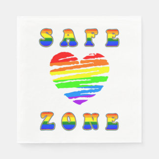Serviette En Papier Zone sécurisée LGBTQ+