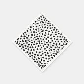 Serviette En Papier Zones de guépard noir blanc (Coin)