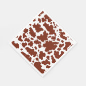 Serviette En Papier Zones de vache Brown Imprimer Fermier de cowboy (Coin)