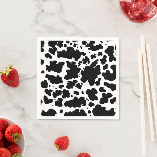 Serviette En Papier Zones de vache noire Imprimer Fermier de cowboy (En situation)