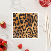 Serviette En Papier Zones léopard Brown noir Animal sauvage Art (En situation)
