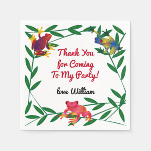 Serviette En Papier Zoo de jungle de grenouille