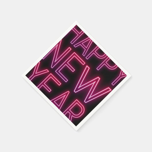 Serviette En Papier Zoom dans Purple Gradient Nouvel An (Coin)