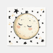 Serviette En Papier Zoom sur la Lune (Devant)