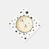 Serviette En Papier Zoom sur la Lune (Coin)