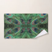 Serviette en plumes Iridescente Peacock (Serviette à main)