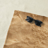 Serviette en texture de sable de plage - look hype (En situation)
