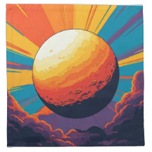 Serviette en tissu Coucher de soleil céleste