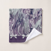 Serviette Ensemble de bain Lavande et vaches Perso (Gant de toilette)