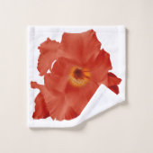Serviette épée Lily Rouge Jaune (Gant de toilette)