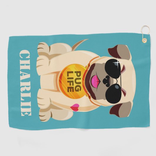 Serviette faite sur commande de golf de nom et de (Horizontal)