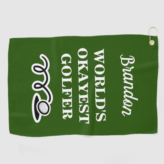 Serviette faite sur commande drôle de golf pour le (Horizontal)