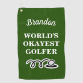Serviette faite sur commande drôle de golf pour le (Devant)