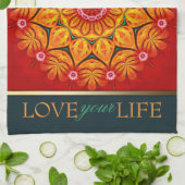 Serviette faite sur commande florale de citation (Plié)