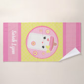 Serviette faite sur commande rose de Bath de bébé (Serviette de bain)