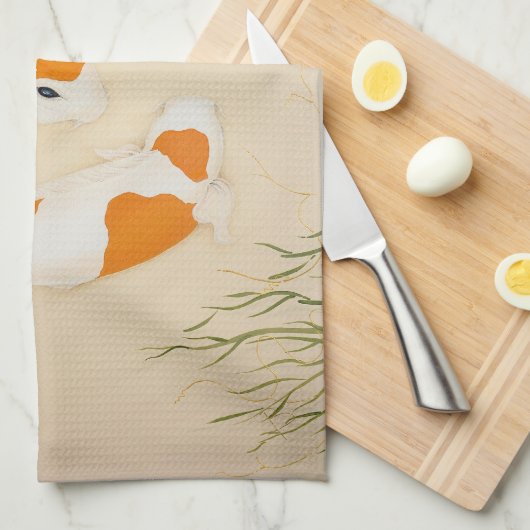 Serviette Feng Shui Koi Fishes (Quart Plié)