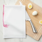 serviette Flamant rose aquarelle (Quart Plié)