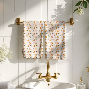 Serviette Fleur Pastel 70s Marron Bohème Salle de