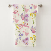 Serviette Fleur sauvage printemps (En situation)