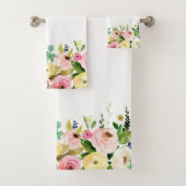 Serviette fleurie (En situation)