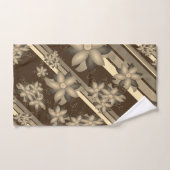 Serviette Fleurie Avec Brown Chocolat (Serviette à main)