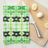 Serviette Fleurie Avec Plaid (Quart Plié)