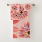 Serviette fleurie colorée Gerbera Daisy (En situation)