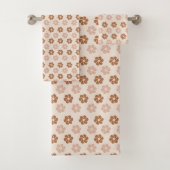 Serviette Fleurie Groovy 70s Sage & Terracotta (En situation)