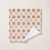 Serviette Fleurie Groovy 70s Sage & Terracotta (Gant de toilette)