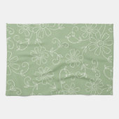 Serviette florale crème de tissu de cuisine de (Horizontal)