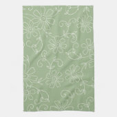 Serviette florale crème de tissu de cuisine de (Vertical)
