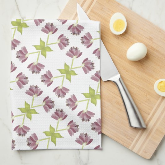 Serviette Florale De Plum Design Avec Chaux (Quart Plié)