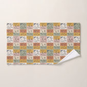 Serviette florale patchwork botanique vintage (Serviette à main)