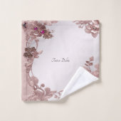 Serviette Florale Rose (Gant de toilette)