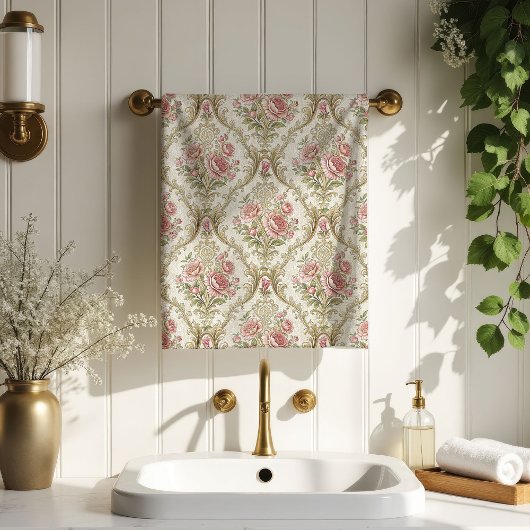 Serviette Florale Victorienne Douce Élégance Vinta