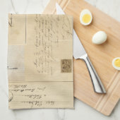 Serviette française de carte postale de forme (Quart Plié)
