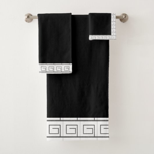 Serviette Geo Trim noire (En situation)