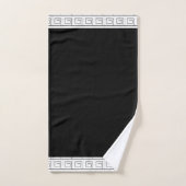 Serviette Geo Trim noire (Serviette à main)
