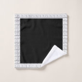 Serviette Geo Trim noire (Gant de toilette)