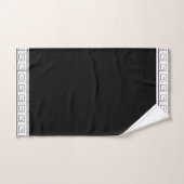 Serviette Geo Trim noire (Serviette à main)