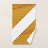 Serviette géométrique jaune et blanche foncée (Serviette à main)