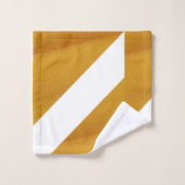 Serviette géométrique jaune et blanche foncée (Gant de toilette)