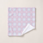 Serviette Géométrique Pastel Doux - Rose & Lavande (Gant de toilette)