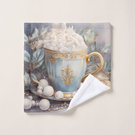 Serviette Golden Winter Tea (Gant de toilette)