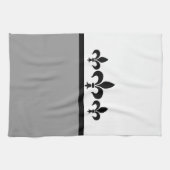 Serviette Gris Fleur De Lis Swanky (Horizontal)