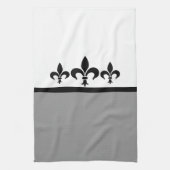 Serviette Gris Fleur De Lis Swanky (Vertical)