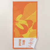 Serviette Hawaiian Beach personnalisée (Devant)