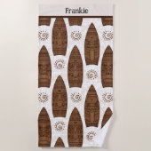 Serviette Hawaiian Surfer Beach (Devant)