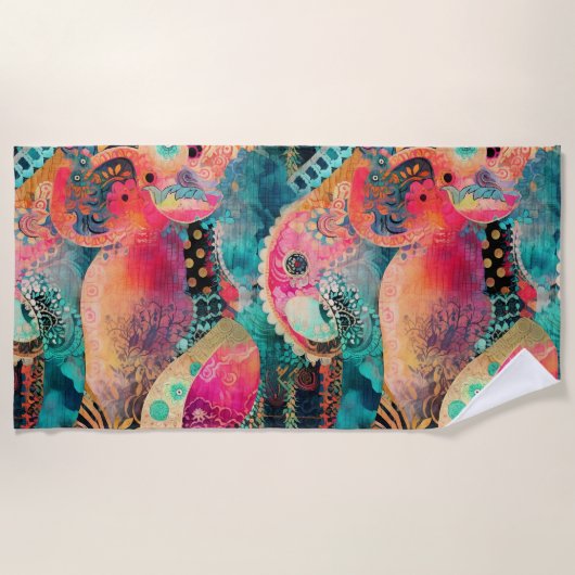 Serviette Hippie Boho Beach (Devant)