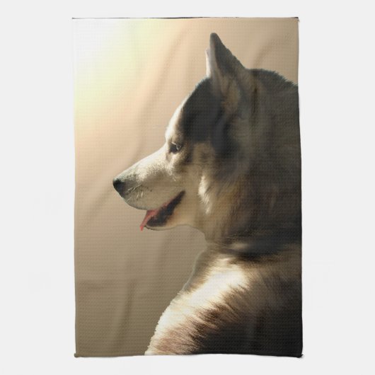 Serviette Husky Chien Husky Malamute Serviette de  (Vertical)